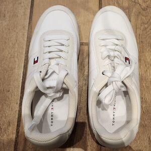 Tommy Hilfiger White Lace-Up Sneakers